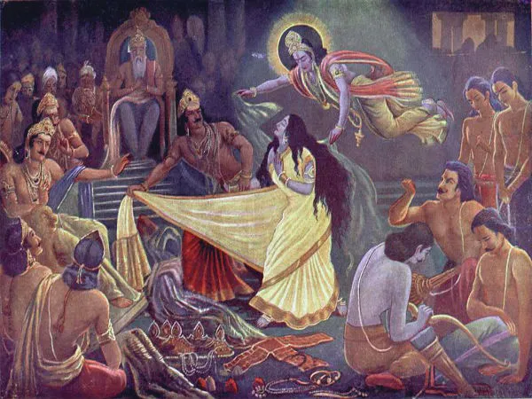 lord krishna saving draupadi