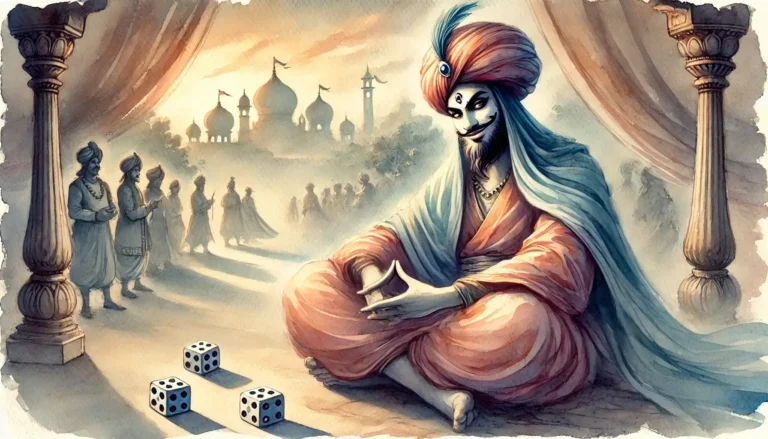 Shakuni playing dice